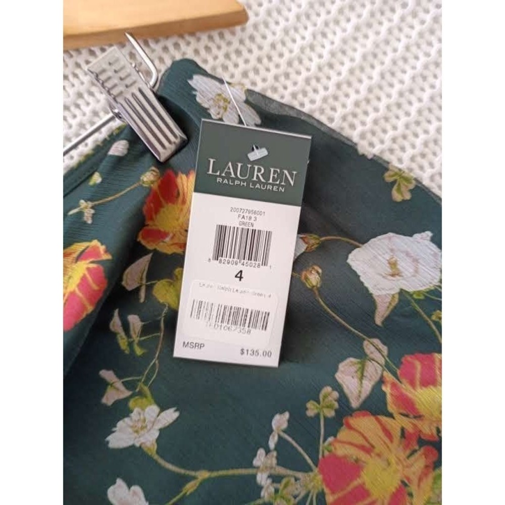Lauren Ralph Lauren NWT Floral Tiered Maxi Skirt Cottagecore Boho 4 W29 $135 - Picture 7 of 14